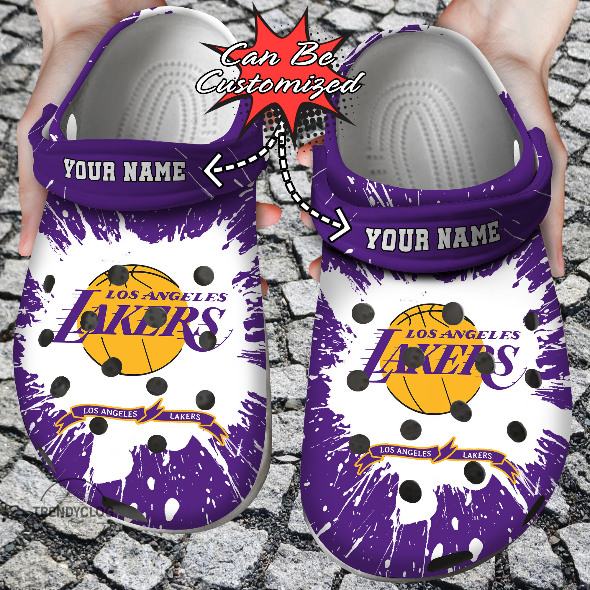 Footwearmerch Basketball Personalized Los Angeles Team Clog Shoes