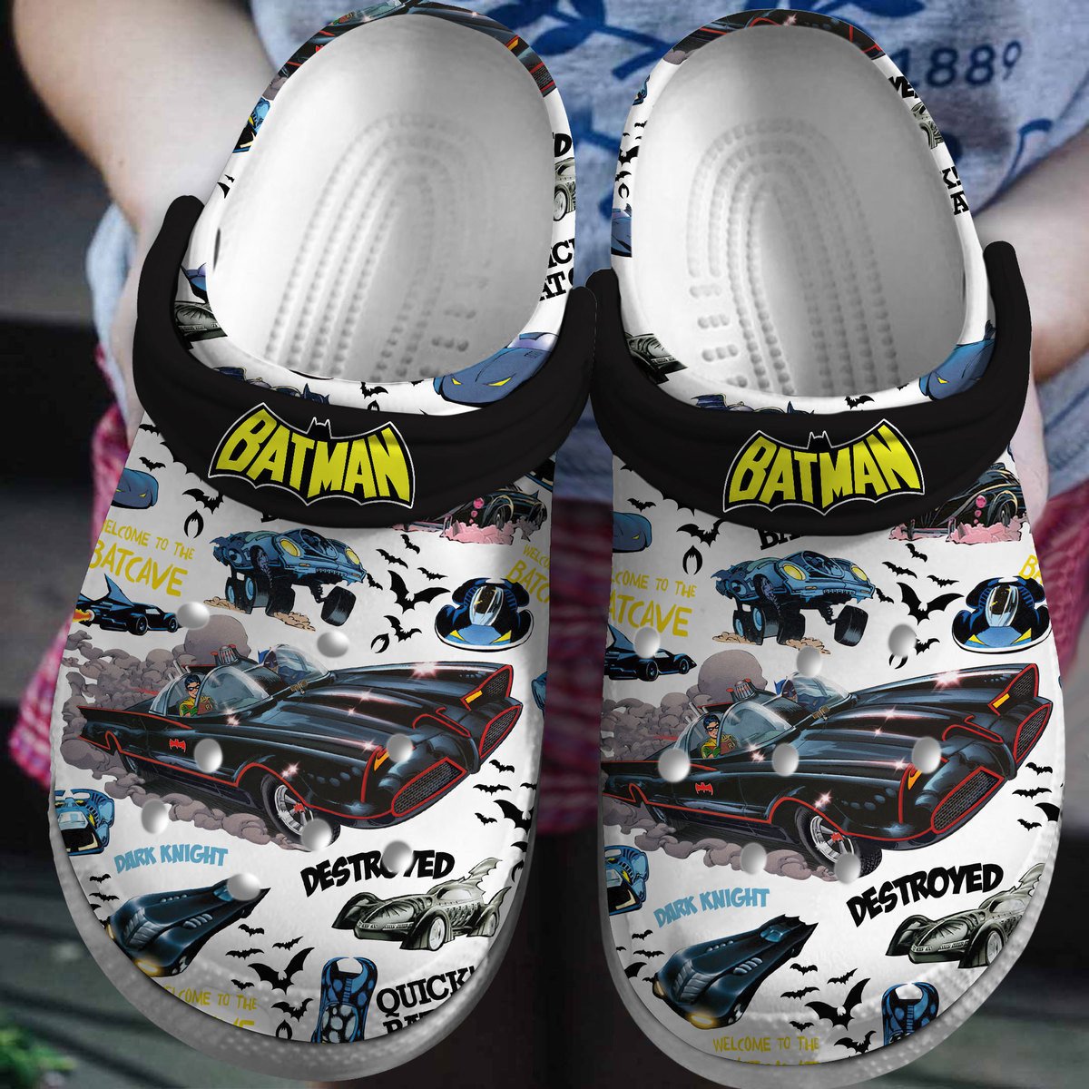 Footwearmerch Batman TV Series Crocs Crocband Clogs Shoes Comfortable For Men Women and Kids