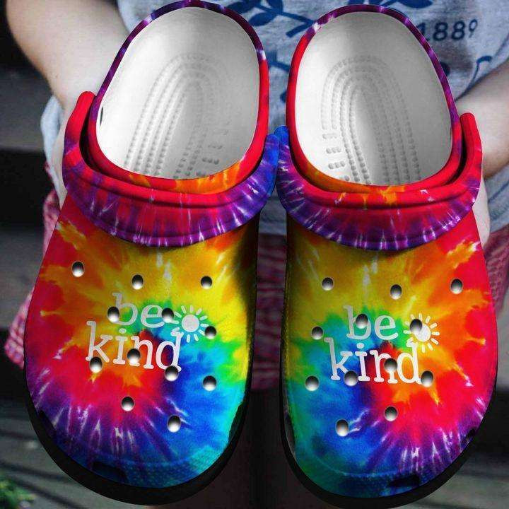 Footwearmerch Be Kind Tie Dye Cool Crocband Clog Shoes