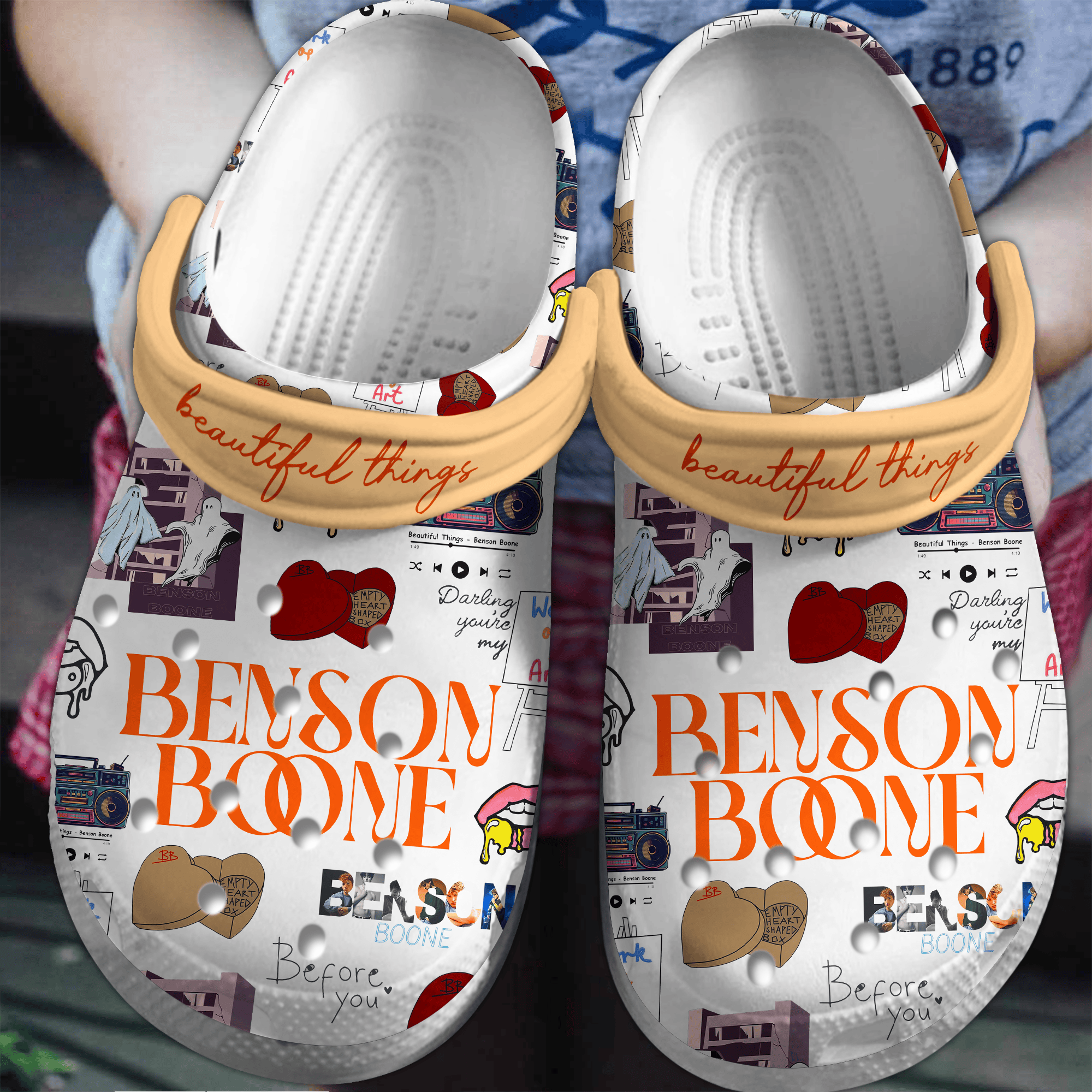 Footwearmerch Benson Boone Music Crocs Crocband Clogs Shoes Comfortable For Men Women and Kids