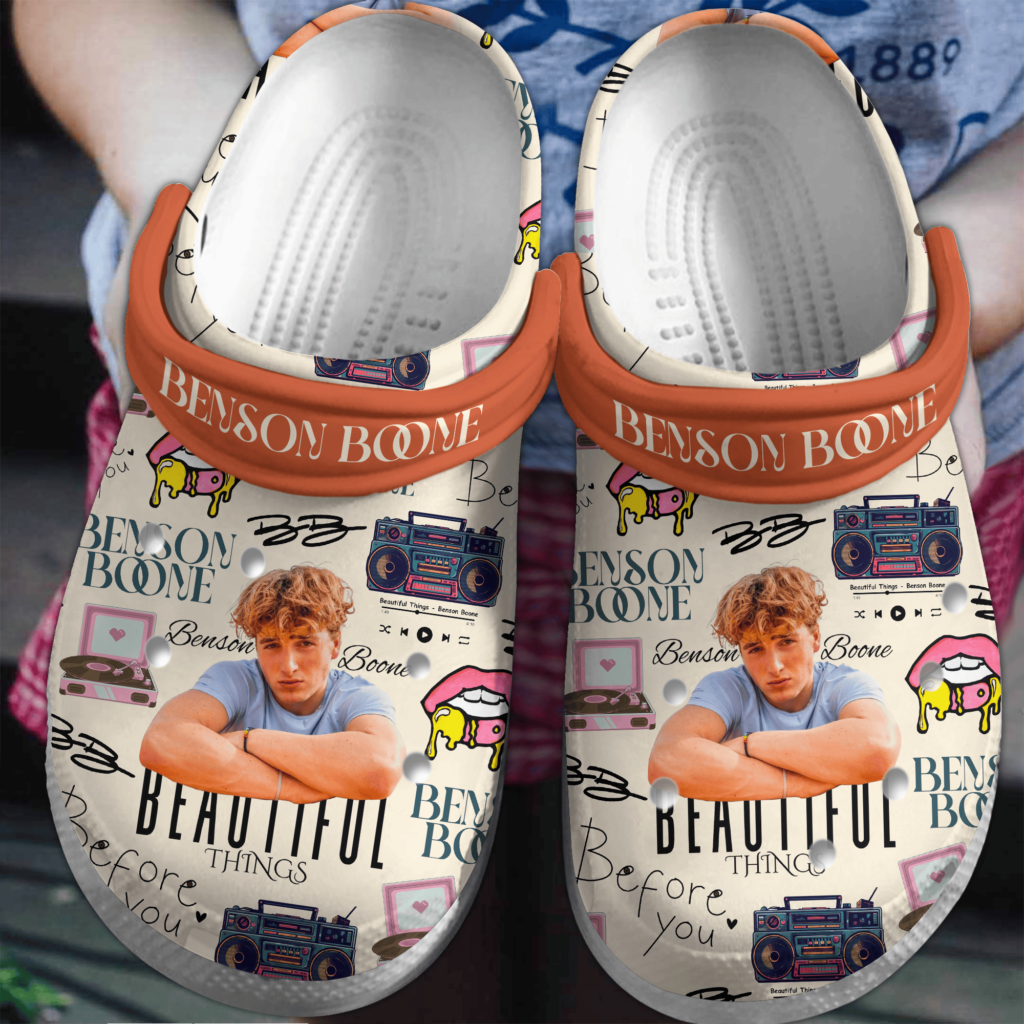Footwearmerch Benson Boone Music Crocs Crocband Clogs Shoes Comfortable For Men Women and Kids