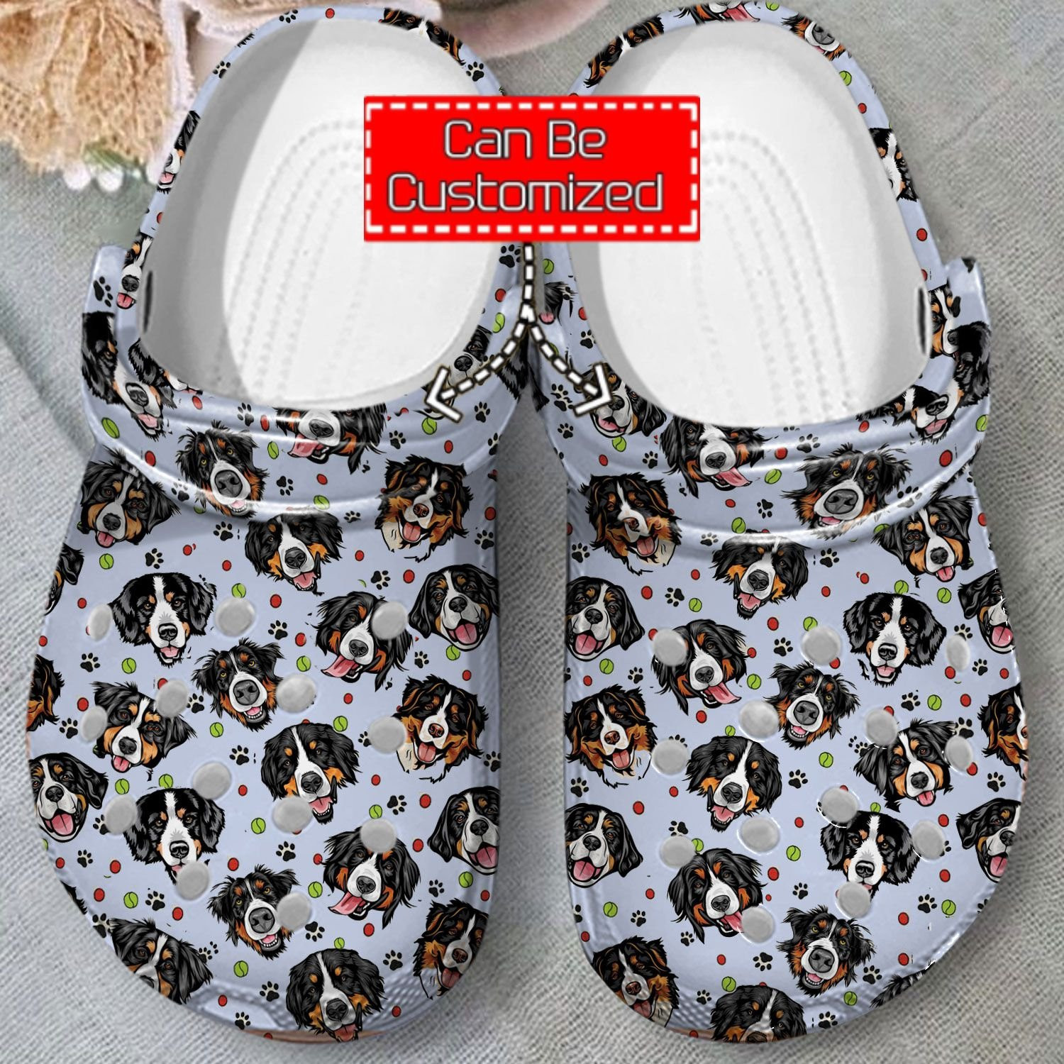 Footwearmerch Bernese Mountain clog Shoes Animal Print