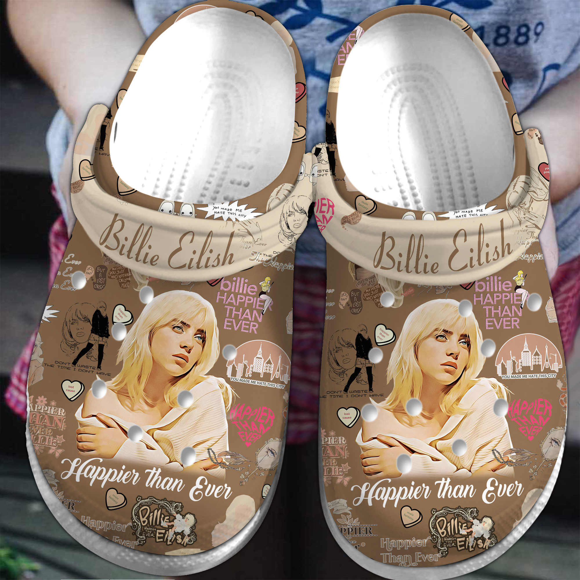 Footwearmerch Billie Eilish Music Crocs Crocband Clogs Shoes Comfortable For Men Women and Kids