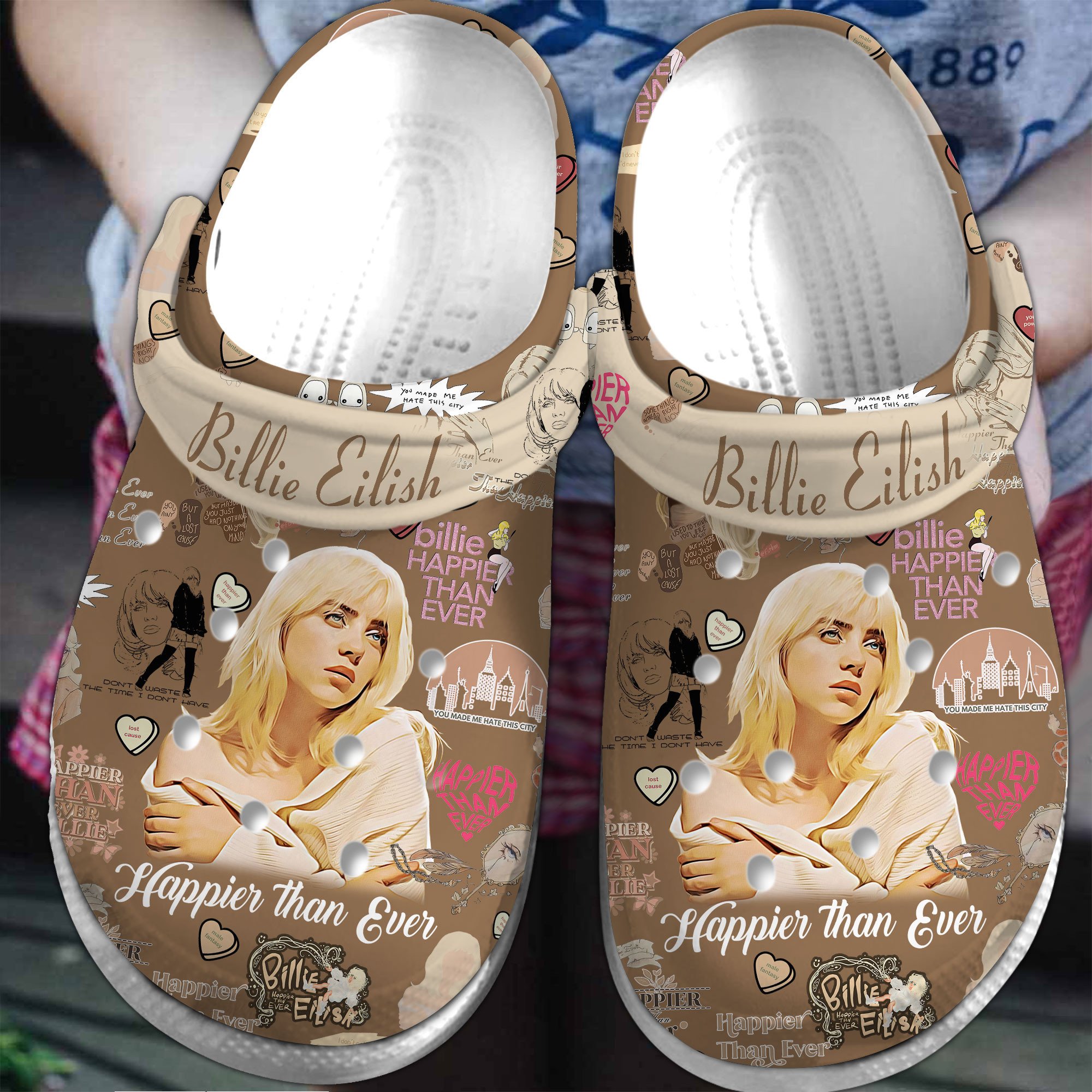 Footwearmerch Billie Eilish Music Crocs Crocband Clogs Shoes Comfortable For Men Women and Kids