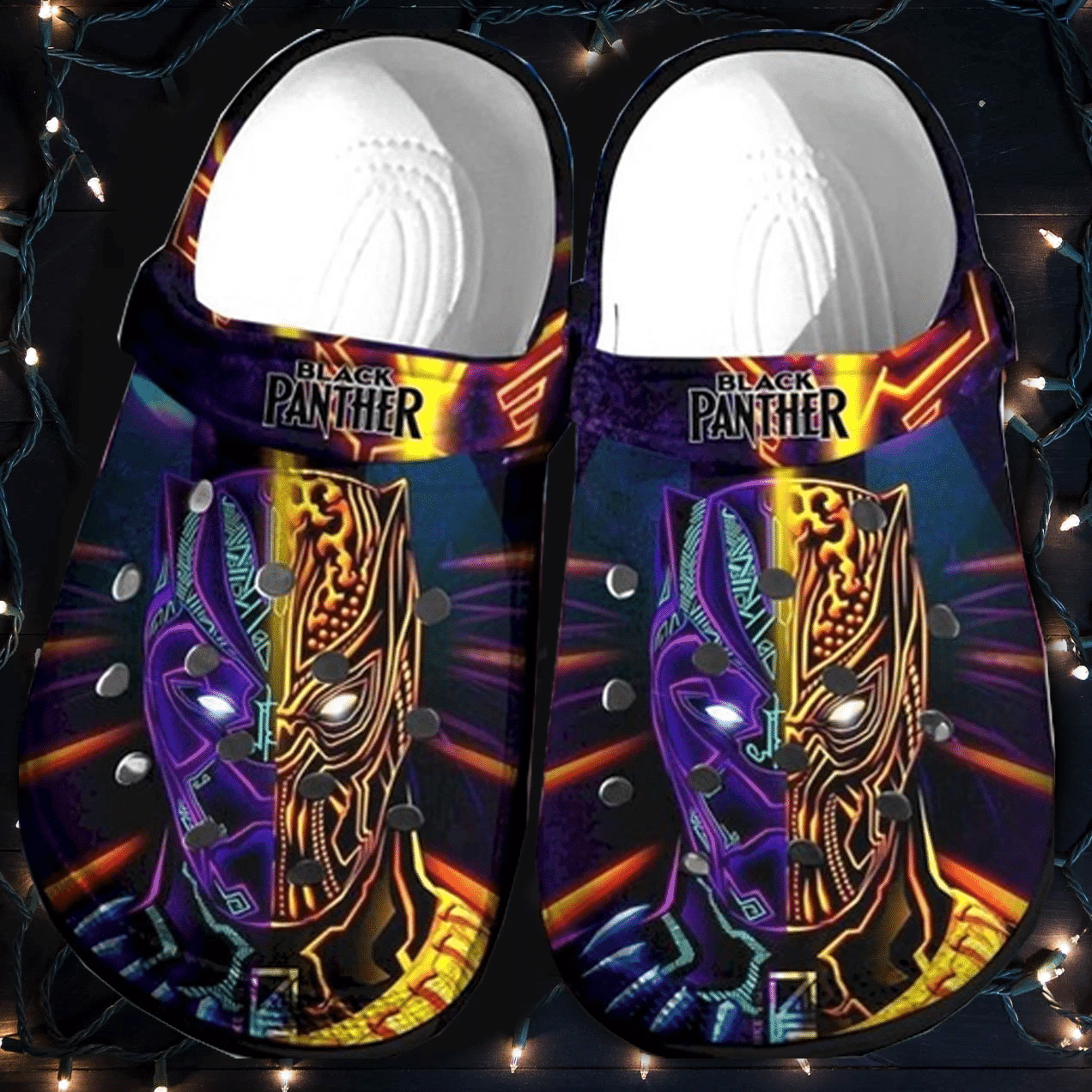 Footwearmerch Black Panther Crocs Clog Shoes