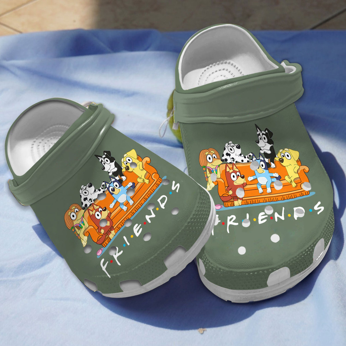 Footwearmerch Bluey Cartoon Crocs Crocband Clogs Shoes Comfortable For Men Women and Kids