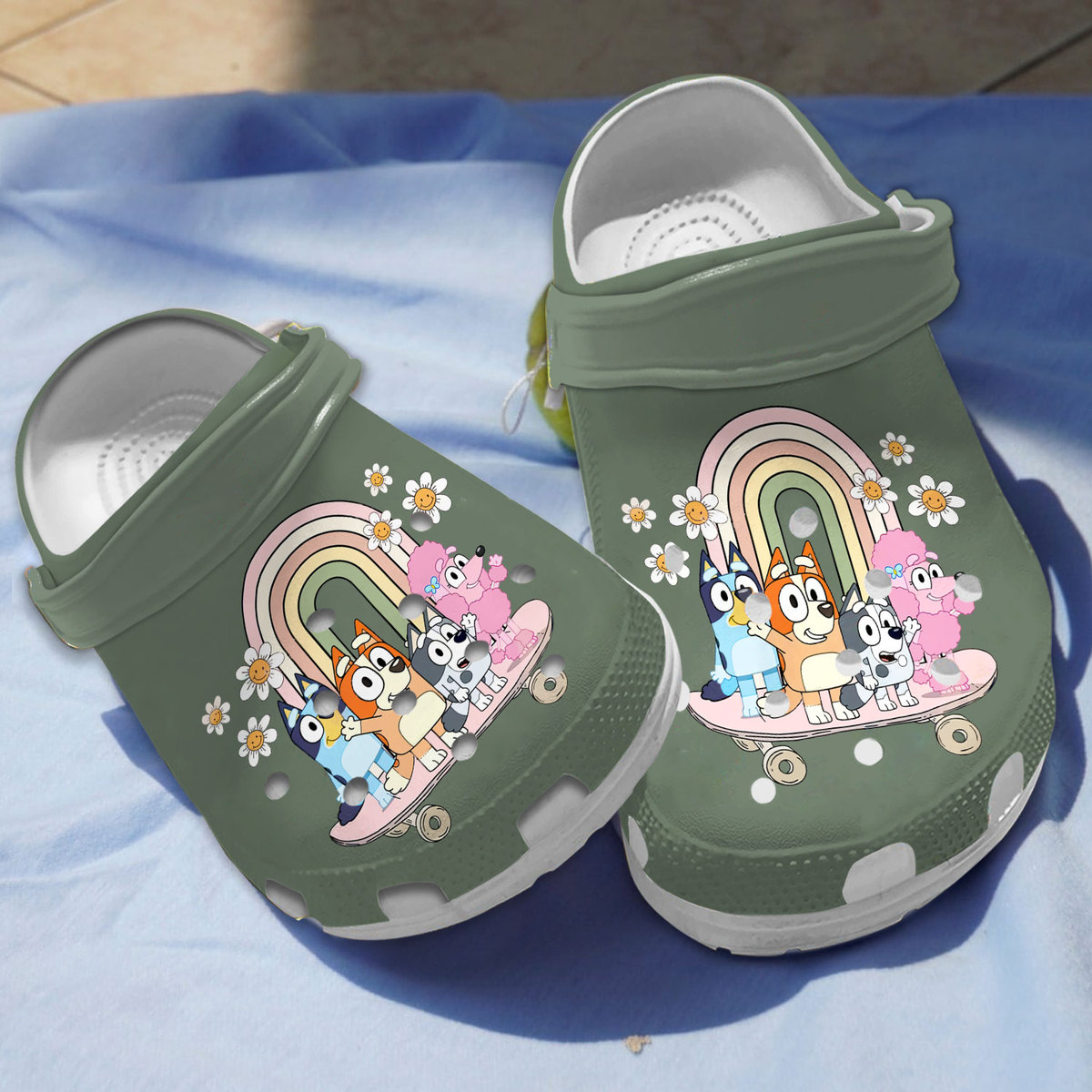 Footwearmerch Bluey Cartoon Crocs Crocband Clogs Shoes Comfortable For Men Women and Kids