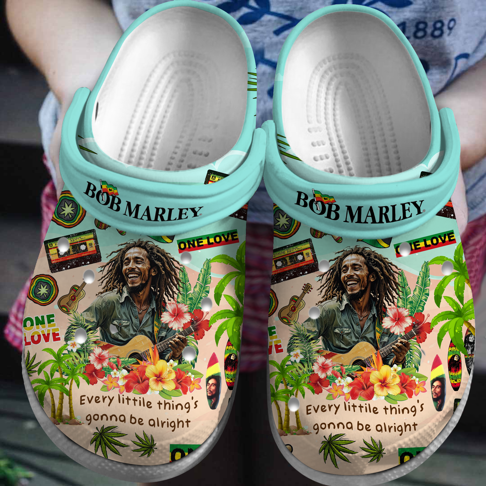Footwearmerch Bob Marley Music Crocs Crocband Clogs Shoes Comfortable For Men Women and Kids