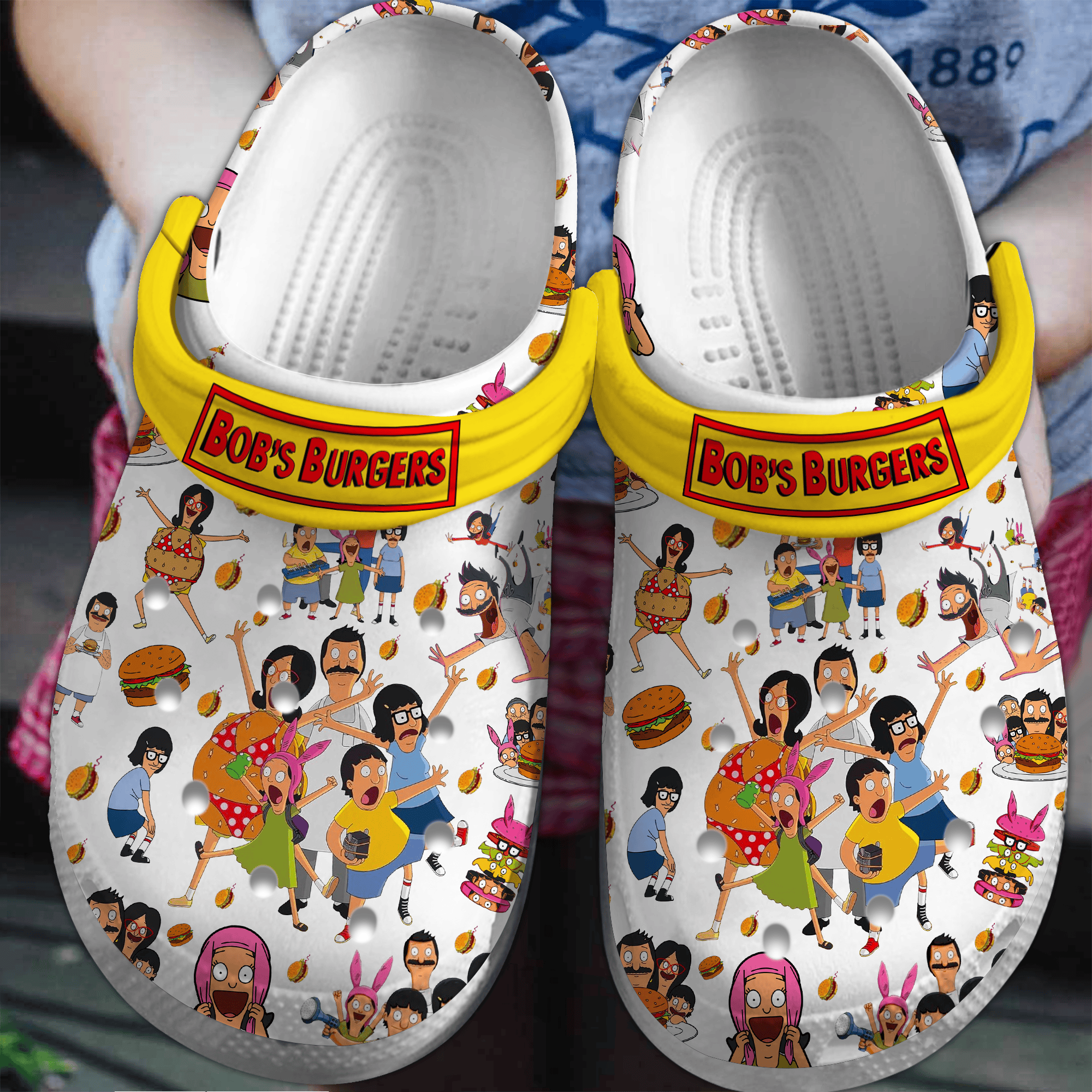 Footwearmerch Bob's Burgers TV Series Crocs Crocband Clogs Shoes Comfortable For Men Women and Kids