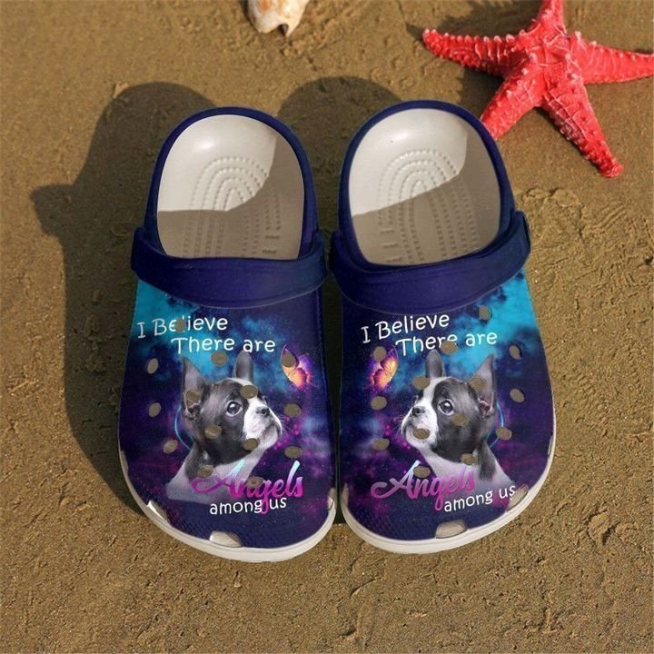 Footwearmerch Boston Terrier Angels Among Us Classic Clogs Shoes