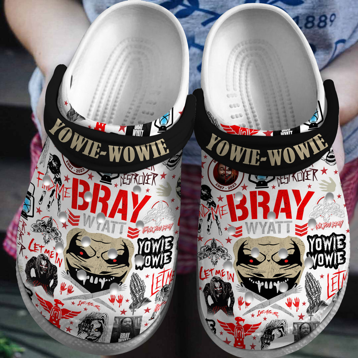 Footwearmerch Bray Wyatt WWE Sport Crocs Crocband Clogs Shoes Comfortable For Men Women and Kids