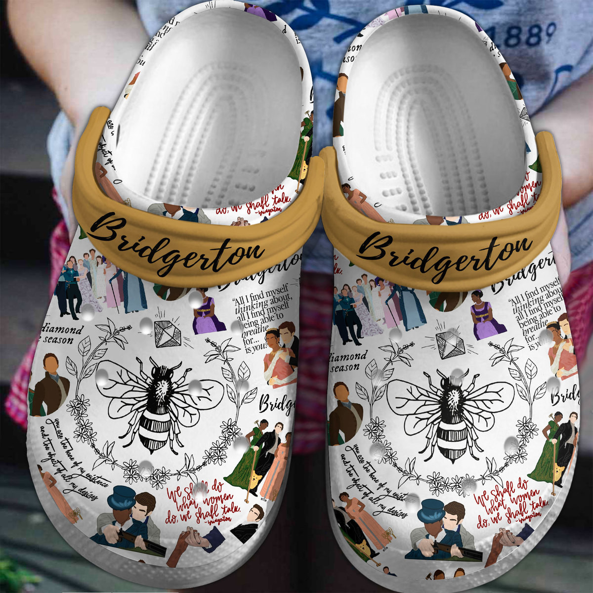 Footwearmerch Bridgerton TV SeriesCrocs Crocband Clogs Shoes Comfortable For Men Women and Kids
