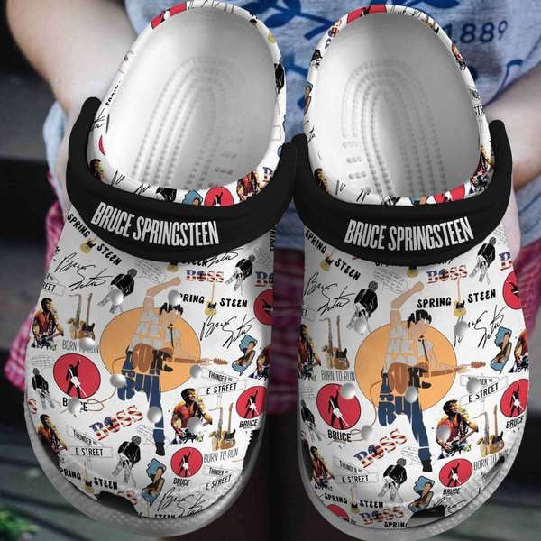 Footwearmerch Bruce Springsteen Music Crocs Crocband Clogs Shoes Comfortable For Men Women and Kids