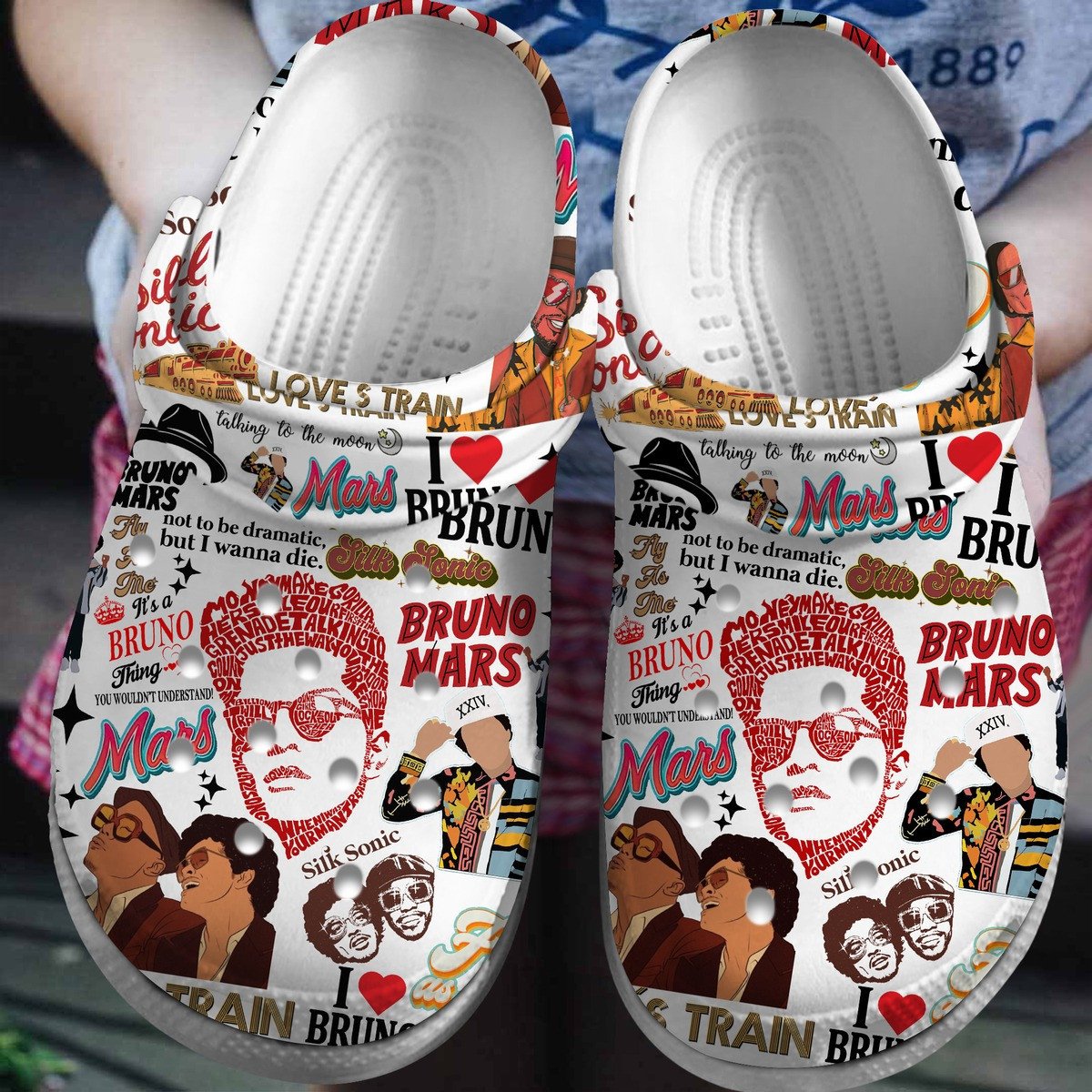 Footwearmerch Bruno Mars Music Crocs Crocband Clogs Shoes Comfortable For Men Women and Kids