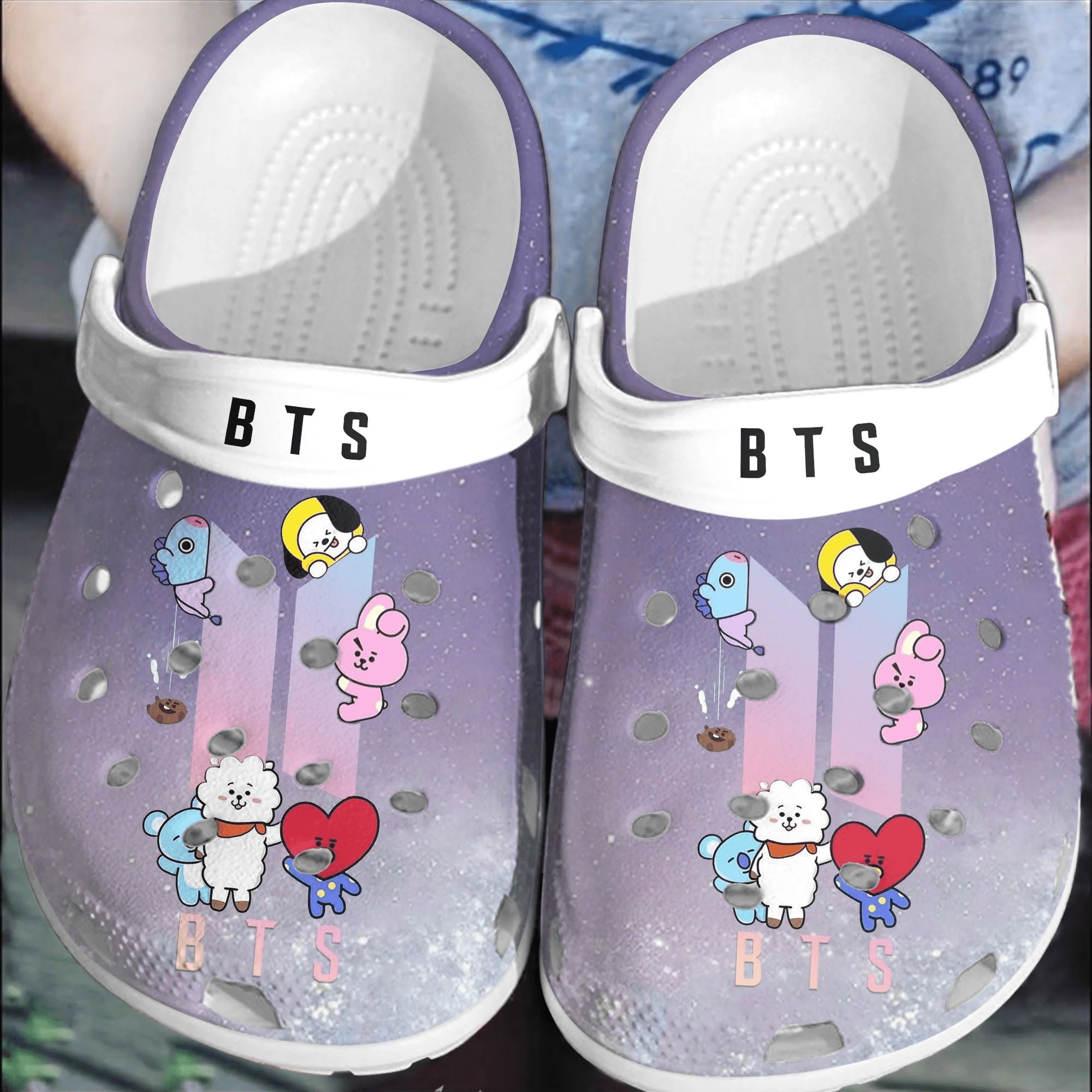 Footwearmerch BTS Jungkook Pattern Crocband Clogs Comfortable Crocs Shoes For Men Women