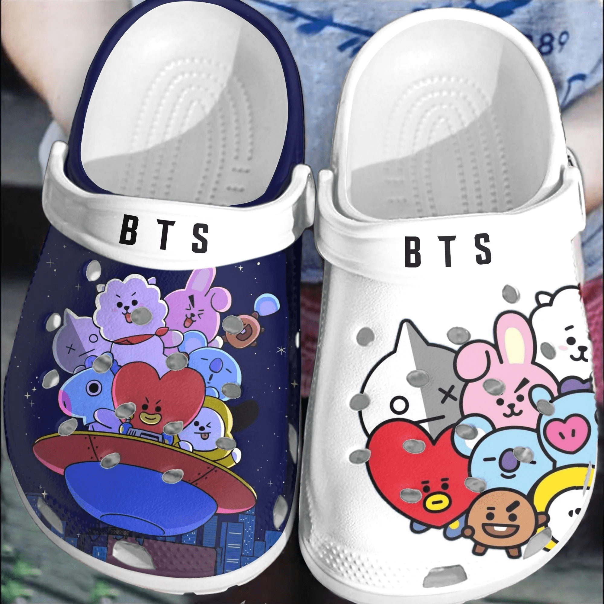 Footwearmerch BTS Jungkook Pattern Crocband Comfortable Shoes Crocs Clogs For Men Women