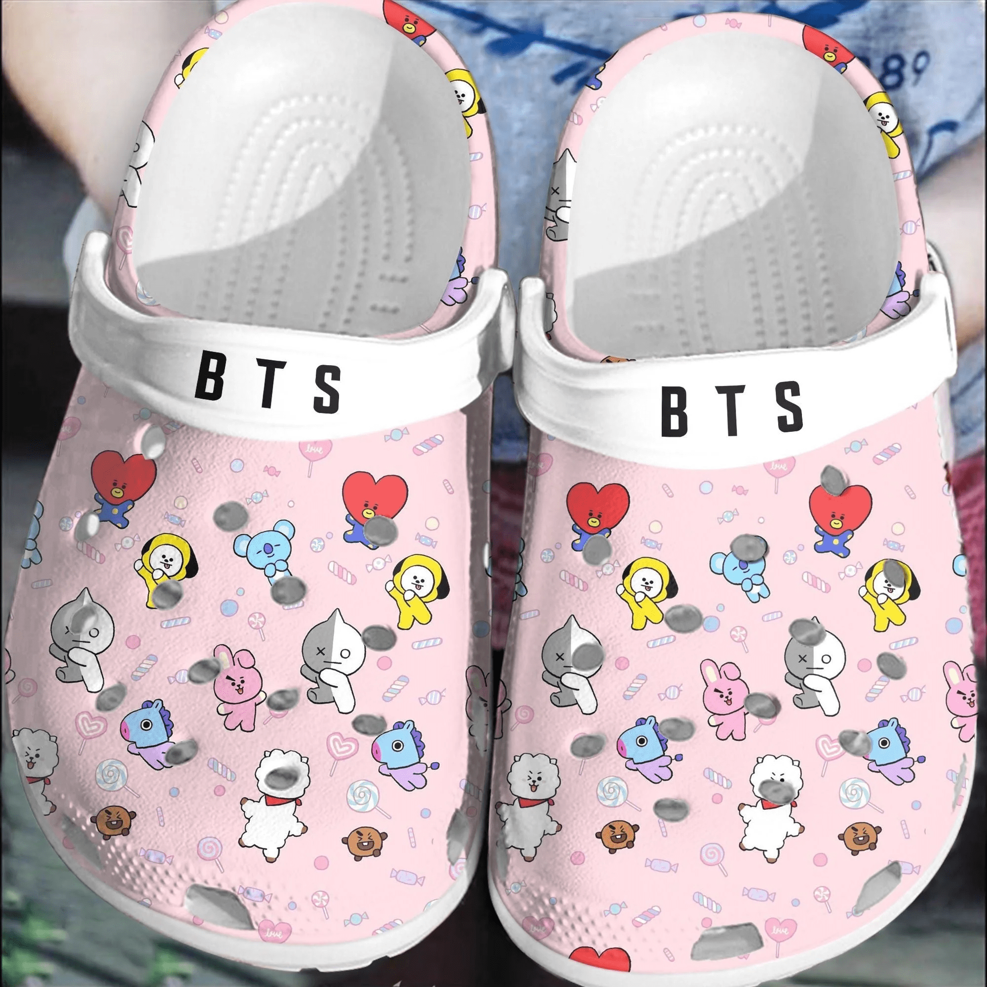 Footwearmerch BTS Jungkook Pattern Crocs Shoes Crocband Comfortable Clogs For Men Women