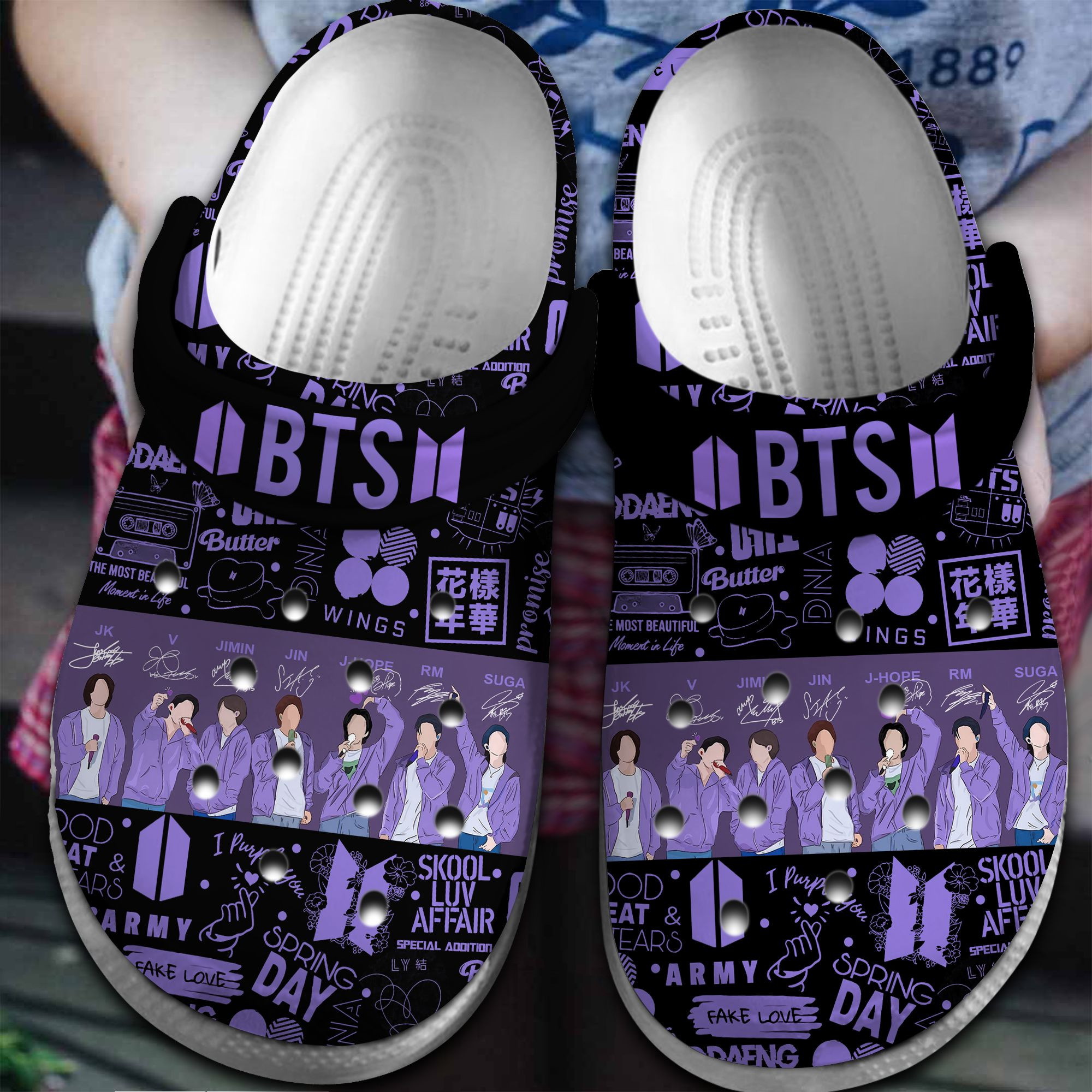 Footwearmerch BTS Music Crocs Crocband Clogs Shoes Comfortable For Men Women and Kids