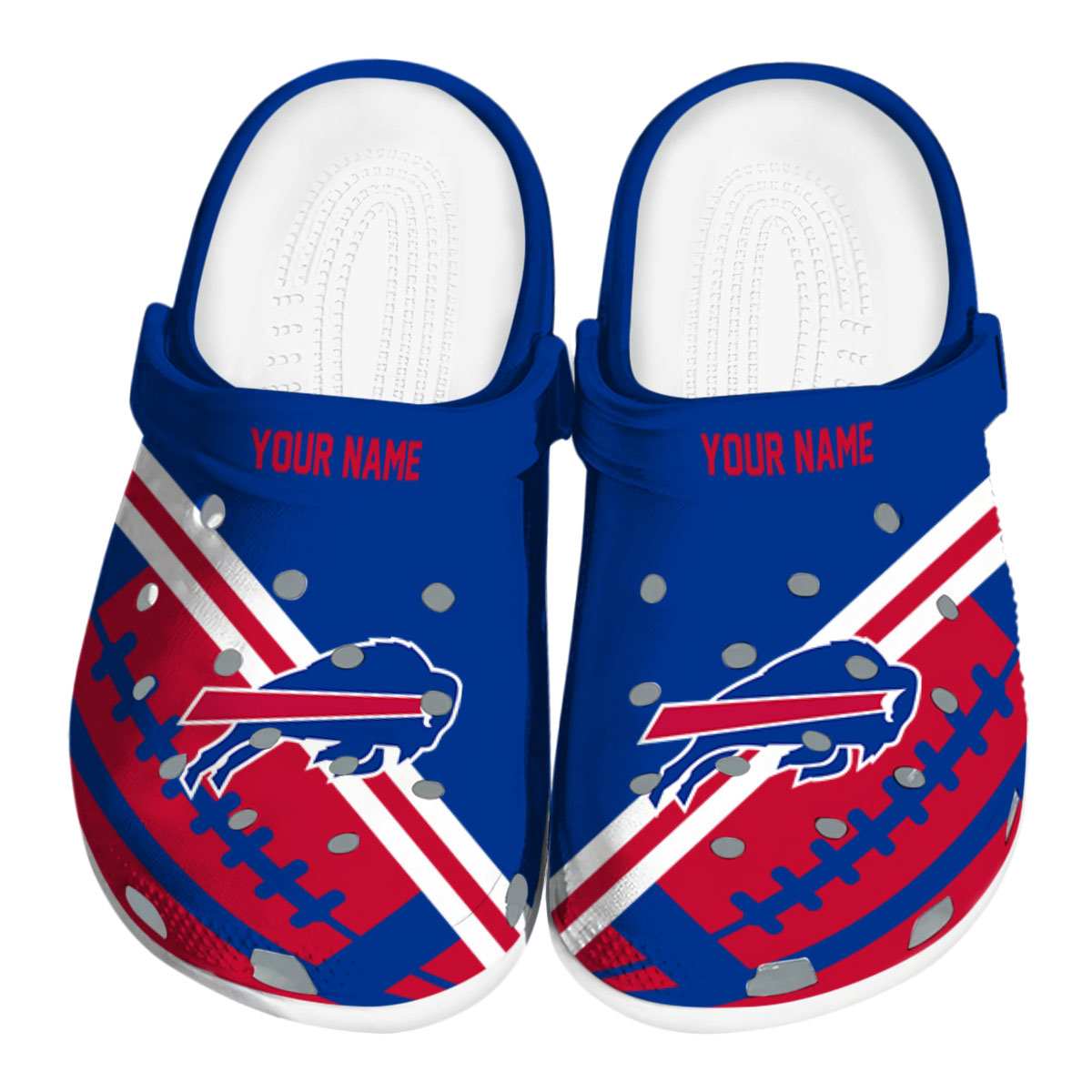 Footwearmerch Buffalo Bills NFL Sport Crocs Crocband Clogs Shoes Comfortable For Men Women and Kids