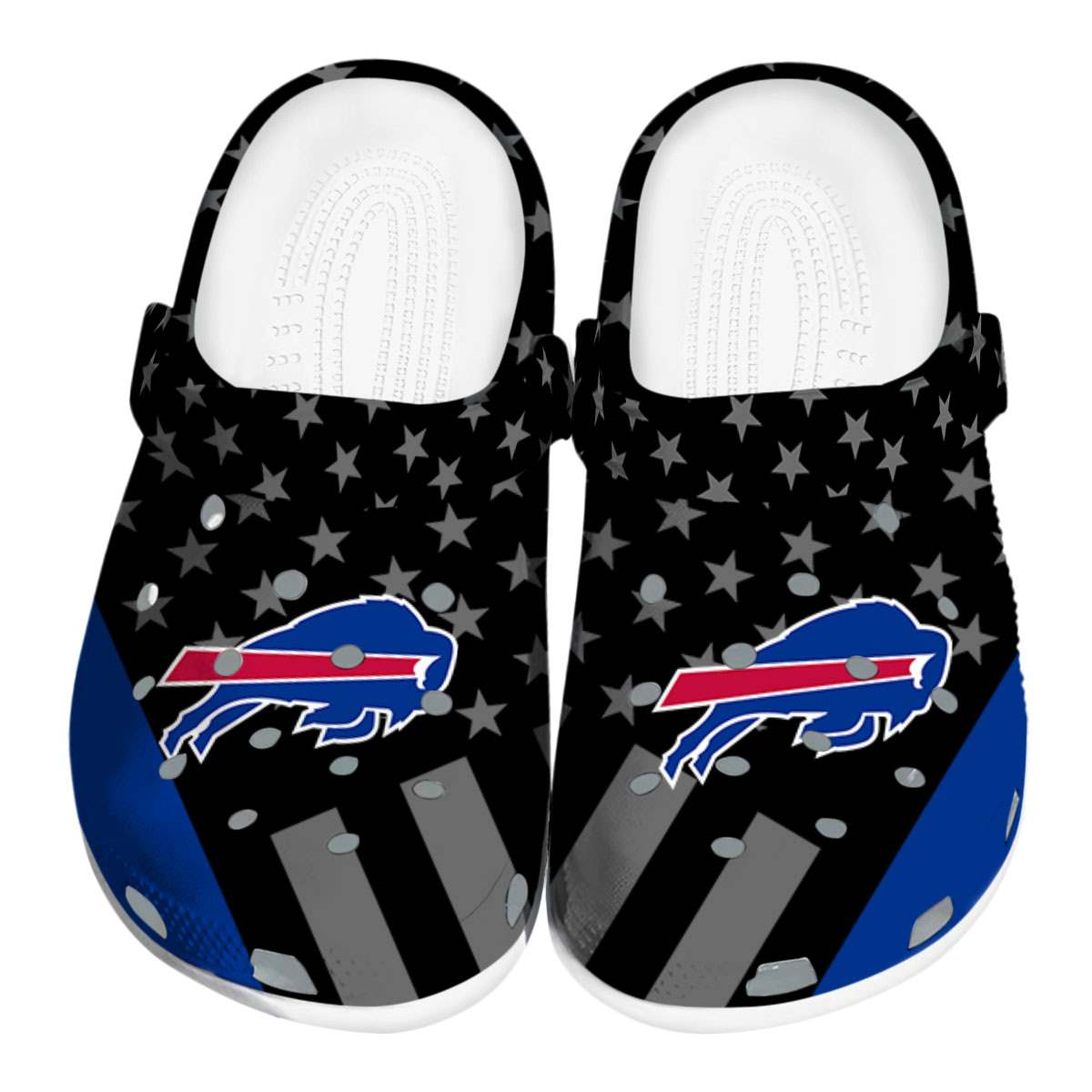 Footwearmerch Buffalo Bills NFL Sport Crocs Crocband Clogs Shoes Comfortable For Men Women and Kids