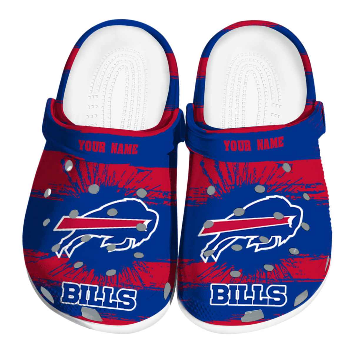 Footwearmerch Buffalo Bills NFL Sport Crocs Crocband Clogs Shoes Comfortable For Men Women and Kids