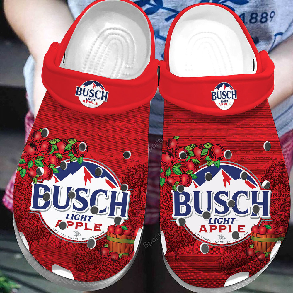 Footwearmerch Busch Light Apple Red Clog Shoes