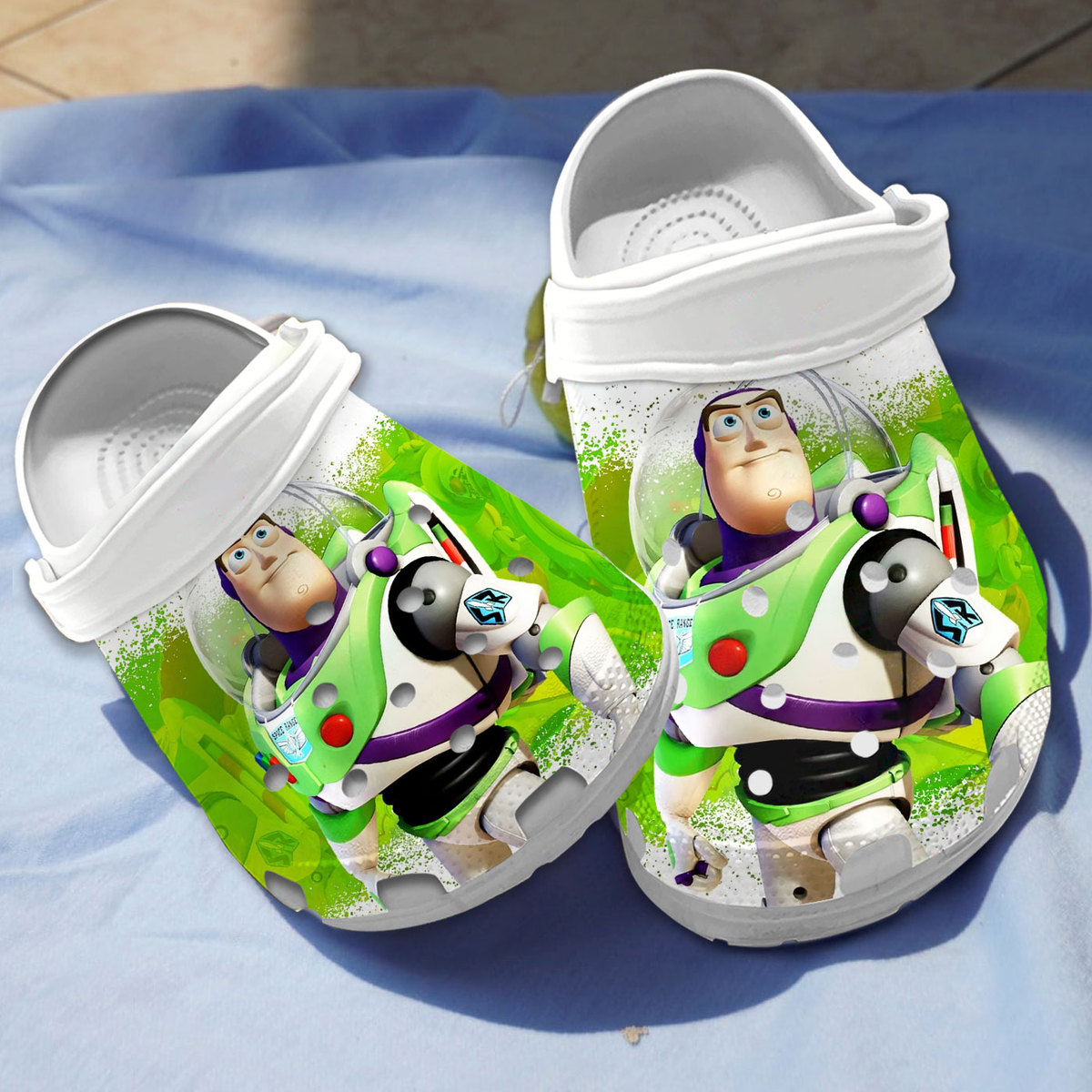 Footwearmerch Buzz Lightyear Toy Story Cartoon Crocs Crocband Clogs Shoes Comfortable For Men Women and Kids