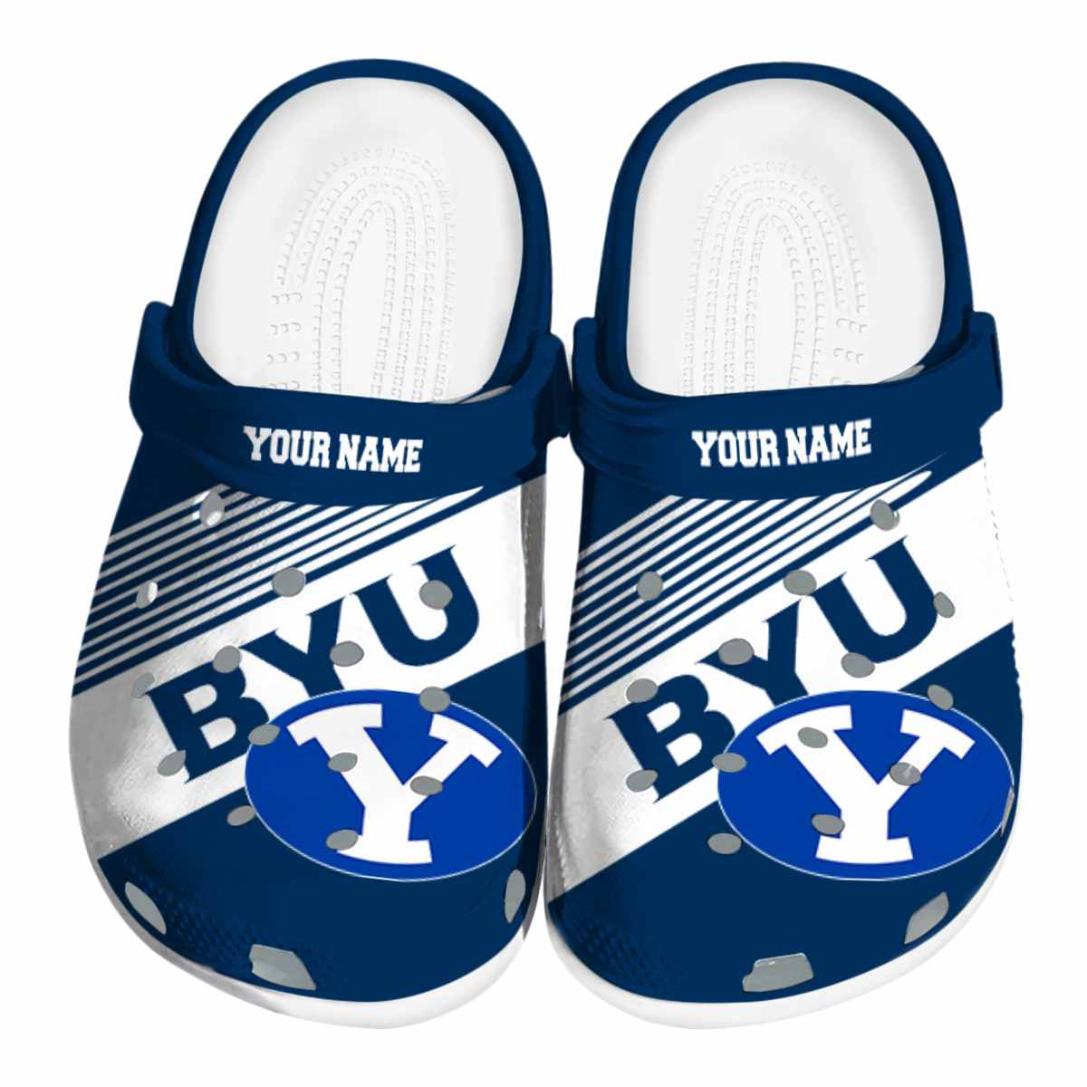 Footwearmerch BYU Cougars NCAA Sport Crocs Crocband Clogs Shoes Comfortable For Men Women and Kids