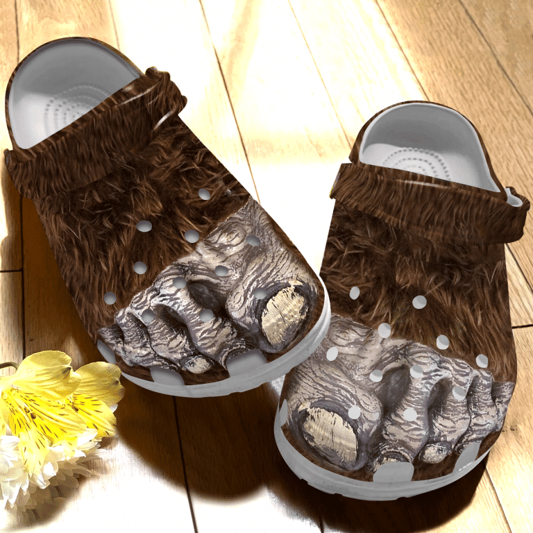 Footwearmerch Camping Bigfoot Feet 3D Shoes clogs Birthday Gifts For Men Father Day - Grandma Funny Bigfoot Shoes Camping Hunting