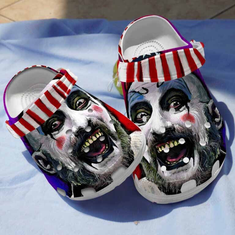 Footwearmerch Captain Clown Face Clogs Shoes Halloween Gifts For Men Boys