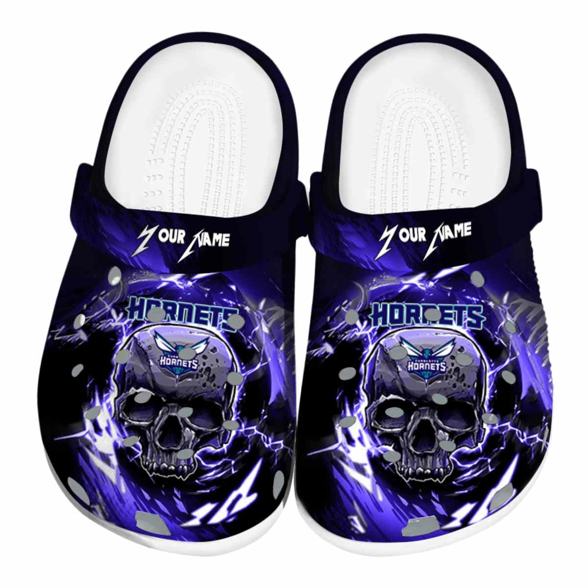 Footwearmerch Charlotte Hornets NBA Sport Crocs Crocband Clogs Shoes Comfortable For Men Women and Kids