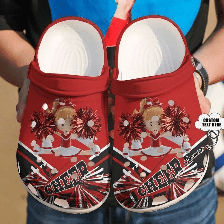 Footwearmerch Cheerleader Personalized Cheer Up Classic Clogs Shoes