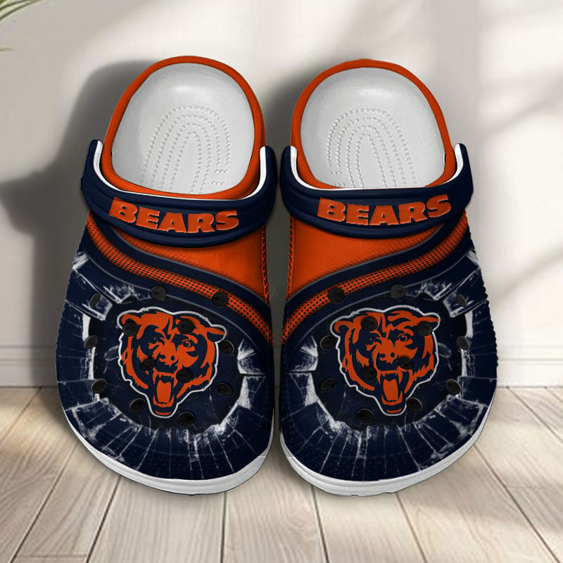 Footwearmerch Chicago Bears NFL Crocs Crocband Clogs Shoes Comfortable For Men Women and Kids