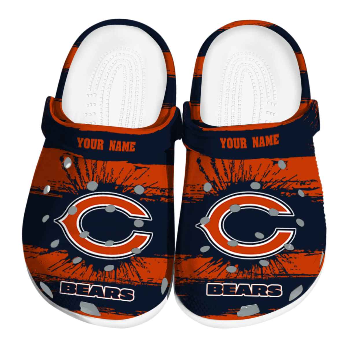 Footwearmerch Chicago Bears NFL Sport Crocs Crocband Clogs Shoes Comfortable For Men Women and Kids