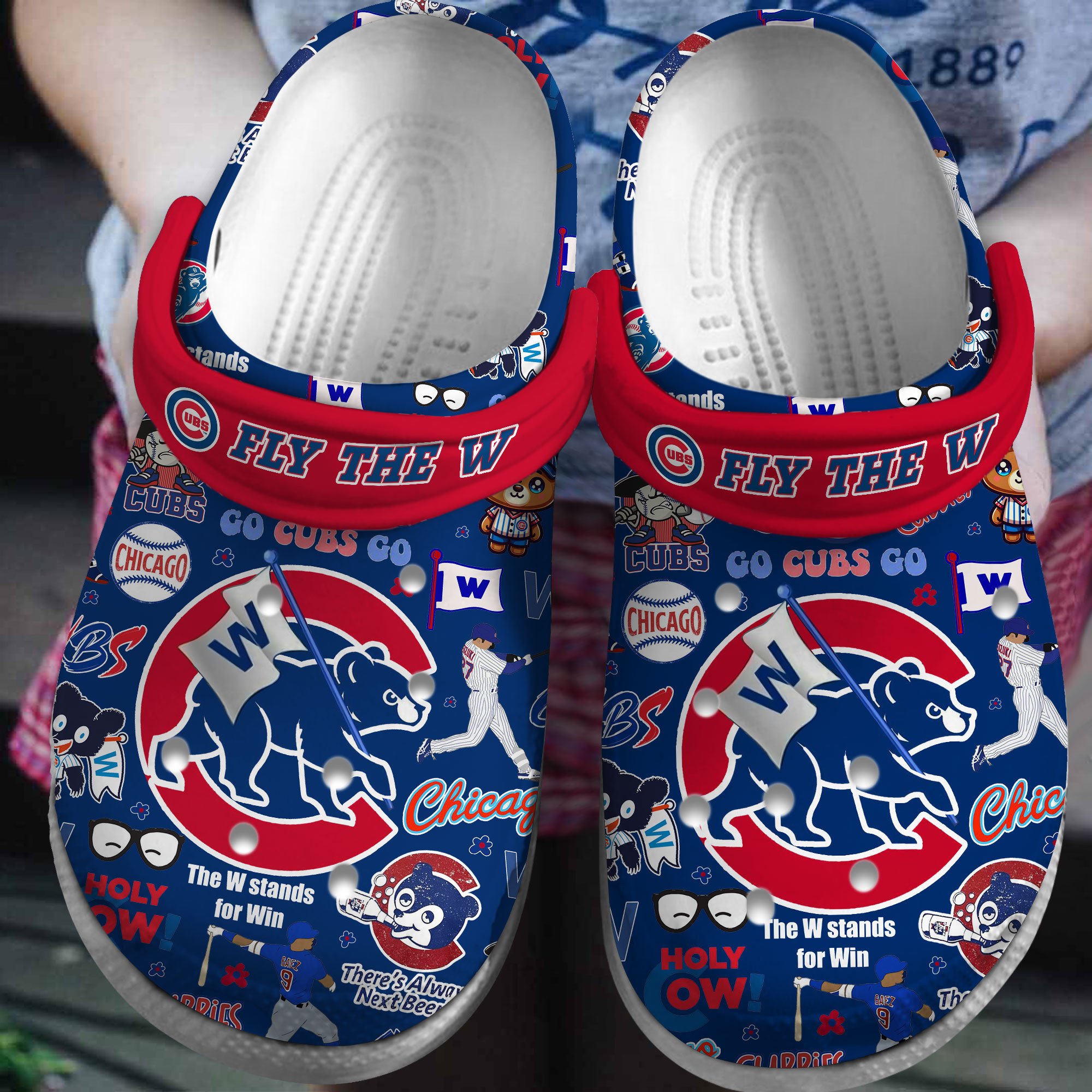 Footwearmerch Chicago Cubs MLB Sport Crocs Crocband Clogs Shoes Comfortable For Men Women and Kids