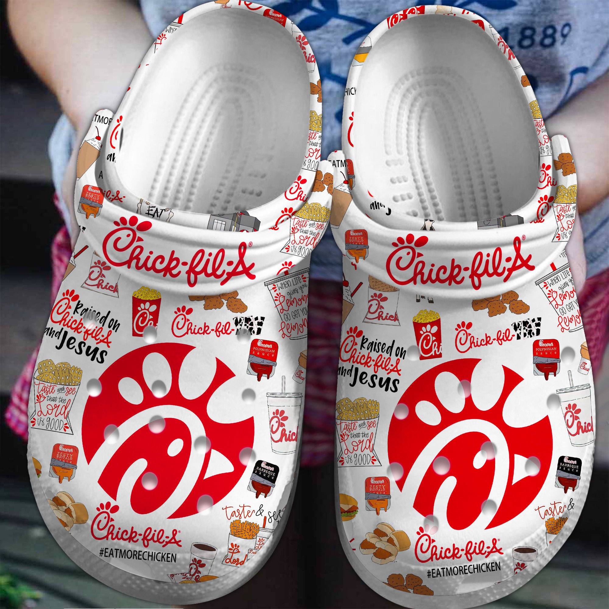 Footwearmerch Chick Fil A Food Crocs Crocband Clogs Shoes Comfortable For Men Women and Kids