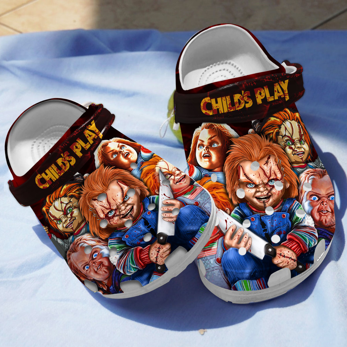 Footwearmerch Chucky Horror Movie Crocs Crocband Clogs Shoes Comfortable For Men Women and Kids