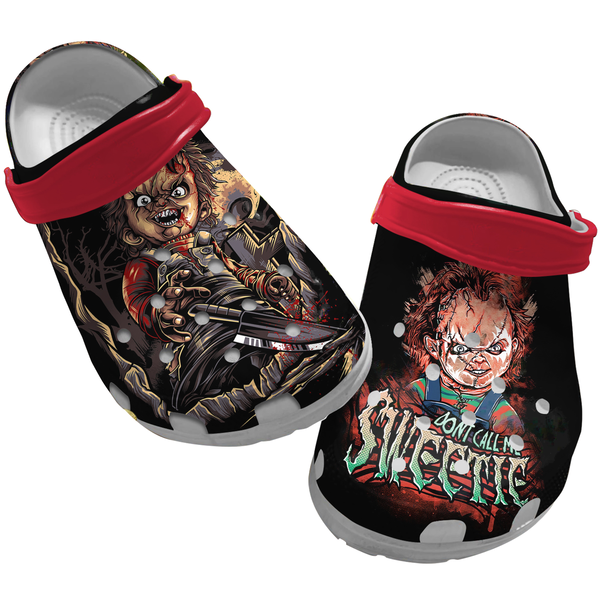 Footwearmerch Chucky Horror Movie Crocs Crocband Clogs Shoes Comfortable For Men Women and Kids
