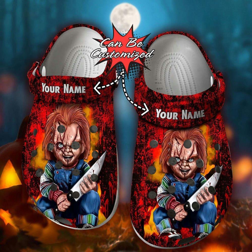 Footwearmerch Chucky Horror Movie Crocs Crocband Clogs Shoes Comfortable For Men Women and Kids