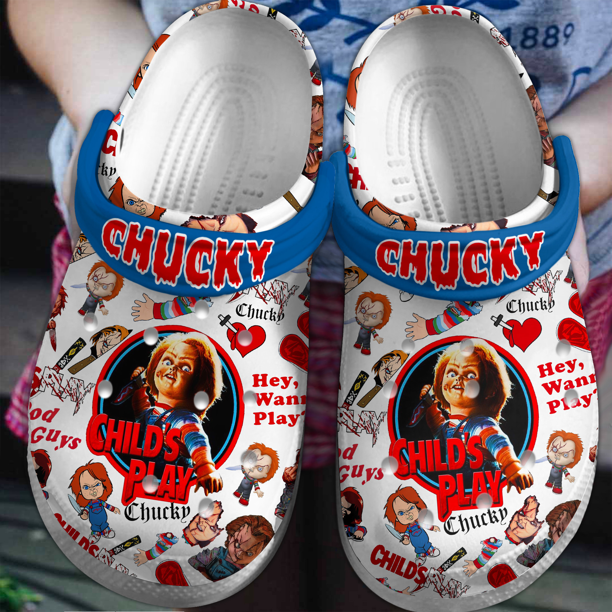 Footwearmerch Chucky TV Series Crocs Crocband Clogs Shoes Comfortable For Men Women and Kids