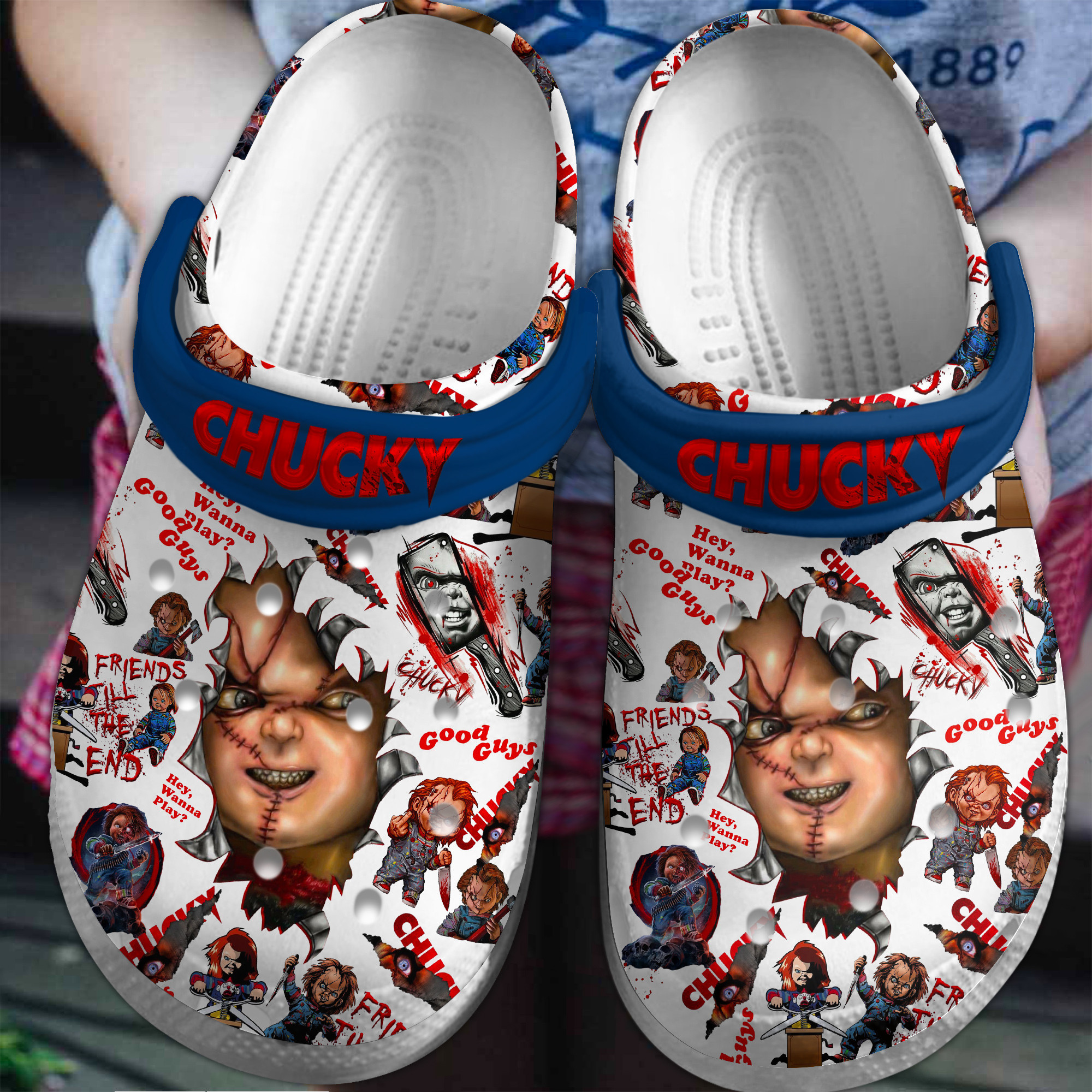 Footwearmerch Chucky TV Series Crocs Crocband Clogs Shoes Comfortable For Men Women and Kids