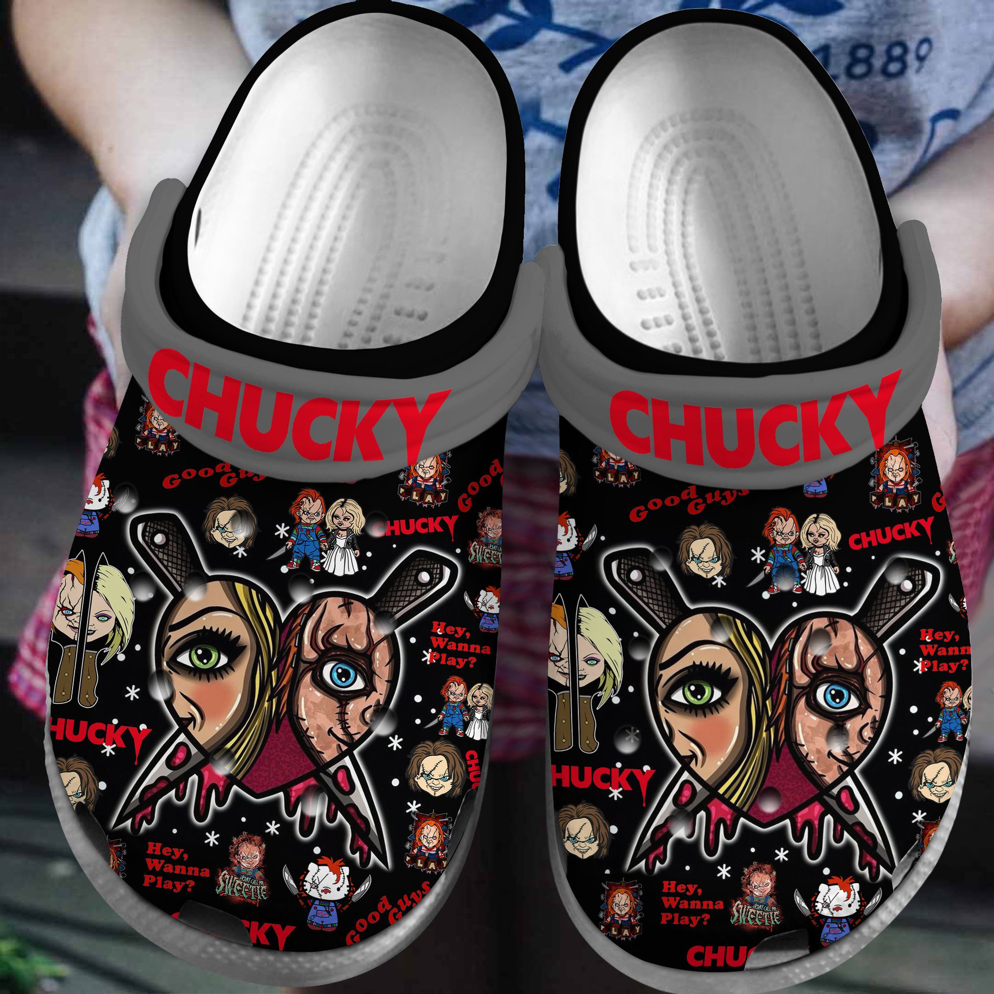 Footwearmerch Chucky TV Series Crocs Crocband Clogs Shoes Comfortable For Men Women and Kids