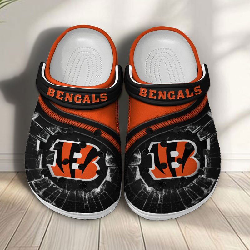 Footwearmerch Cincinnati Bengals NFL Crocs Crocband Clogs Shoes Comfortable For Men Women and Kids
