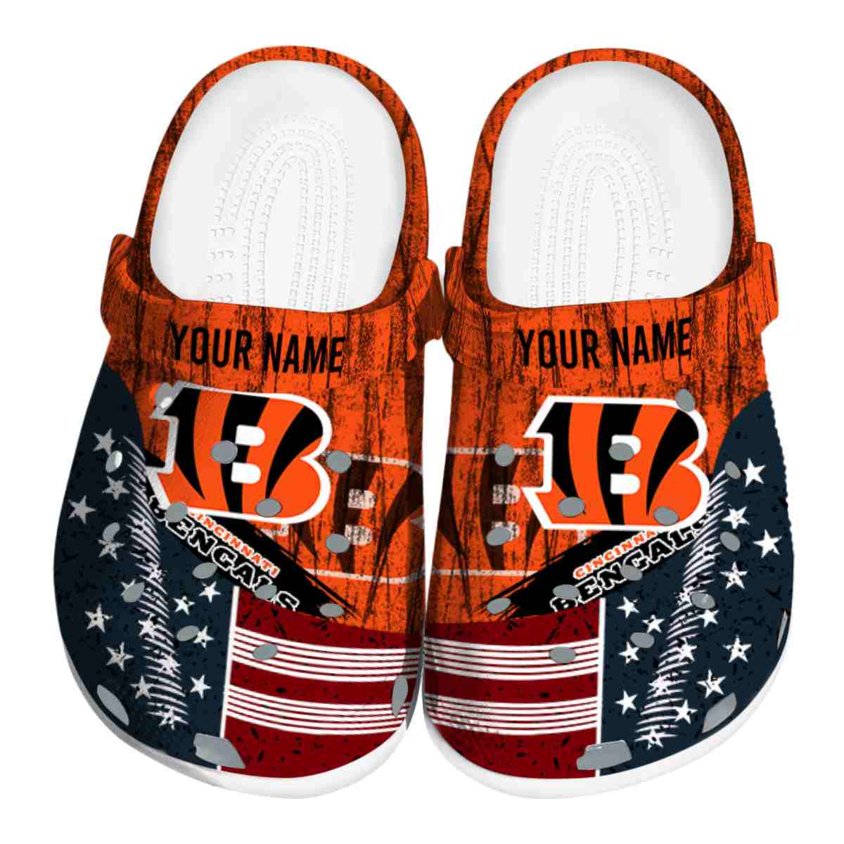Footwearmerch Cincinnati Bengals NFL Sport Crocs Crocband Clogs Shoes Comfortable For Men Women and Kids