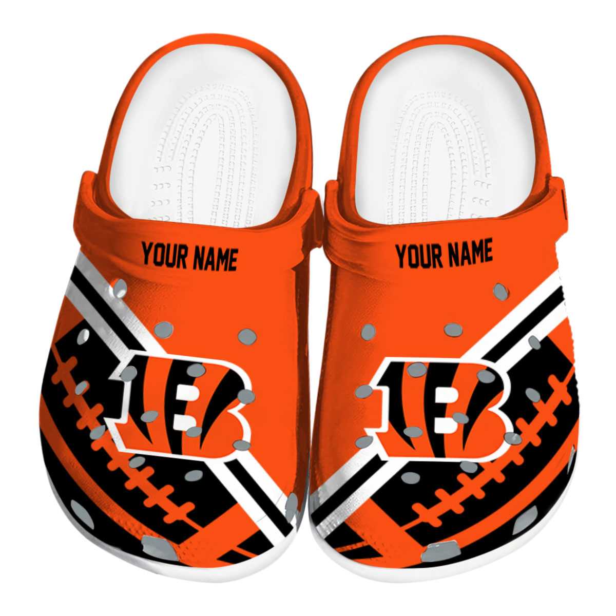 Footwearmerch Cincinnati Bengals NFL Sport Crocs Crocband Clogs Shoes Comfortable For Men Women and Kids