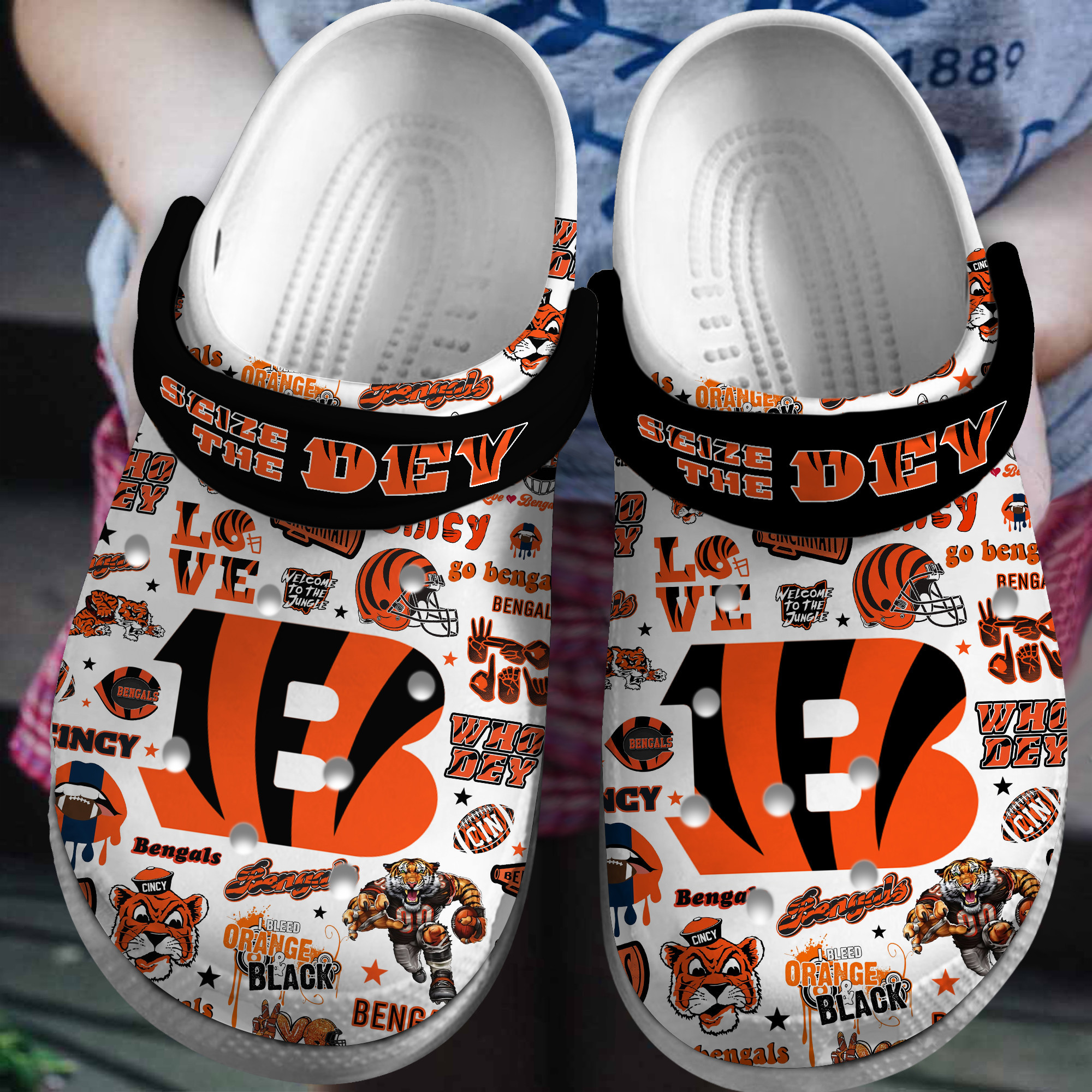 Footwearmerch Cincinnati Bengals NFL Sport Crocs Crocband Clogs Shoes Comfortable For Men Women and Kids