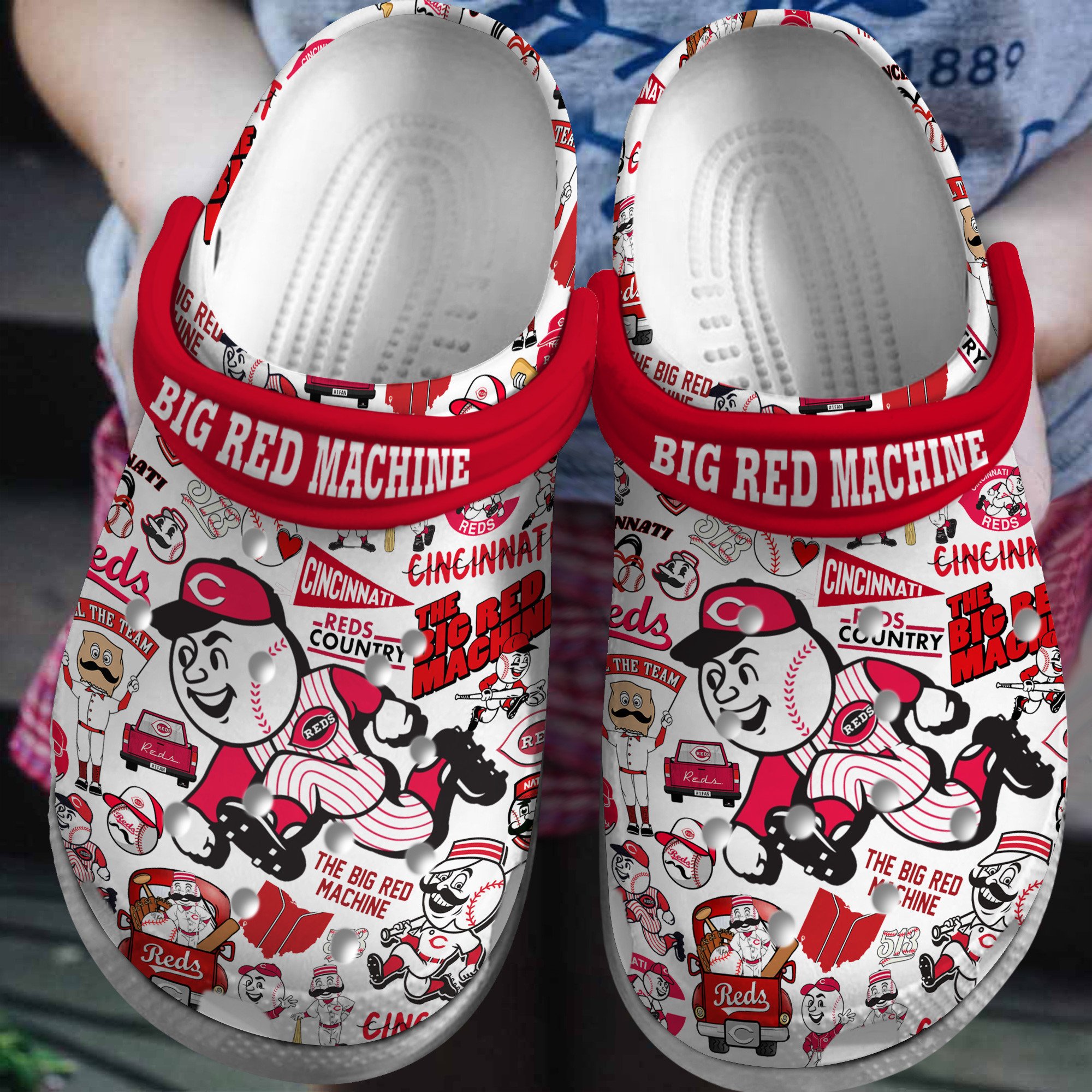 Footwearmerch Cincinnati Reds MLB Sport Crocs Crocband Clogs Shoes Comfortable For Men Women and Kids