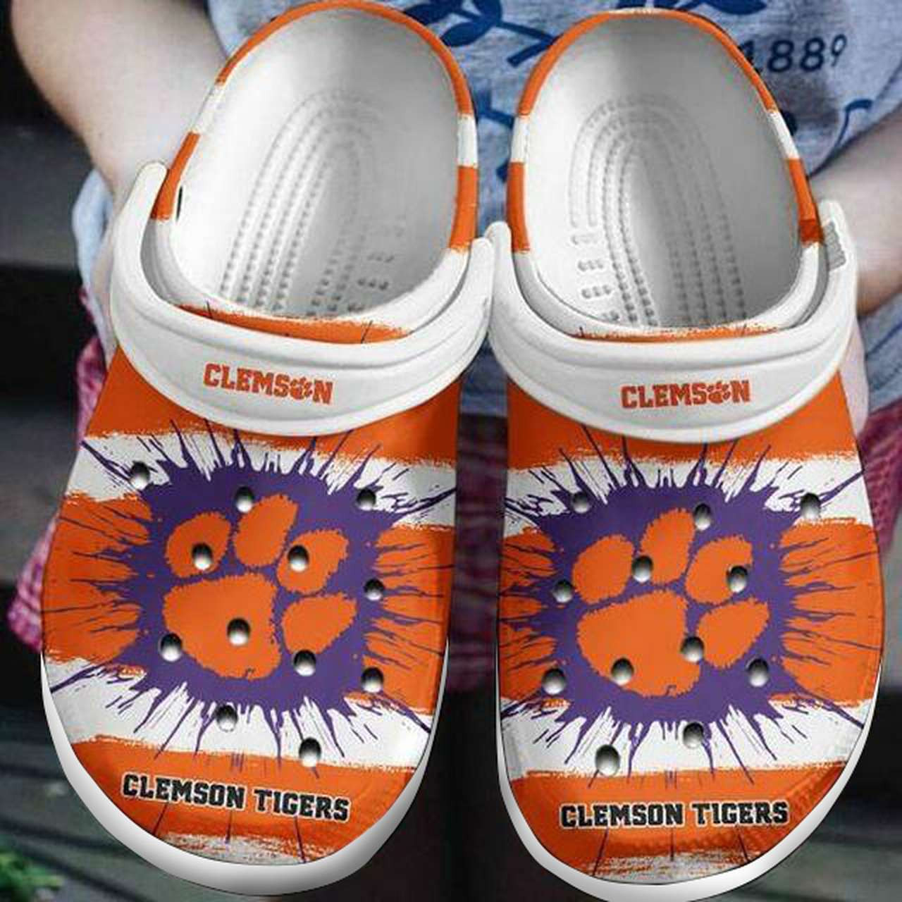 Footwearmerch Clemson Tigers Crocband Clogs