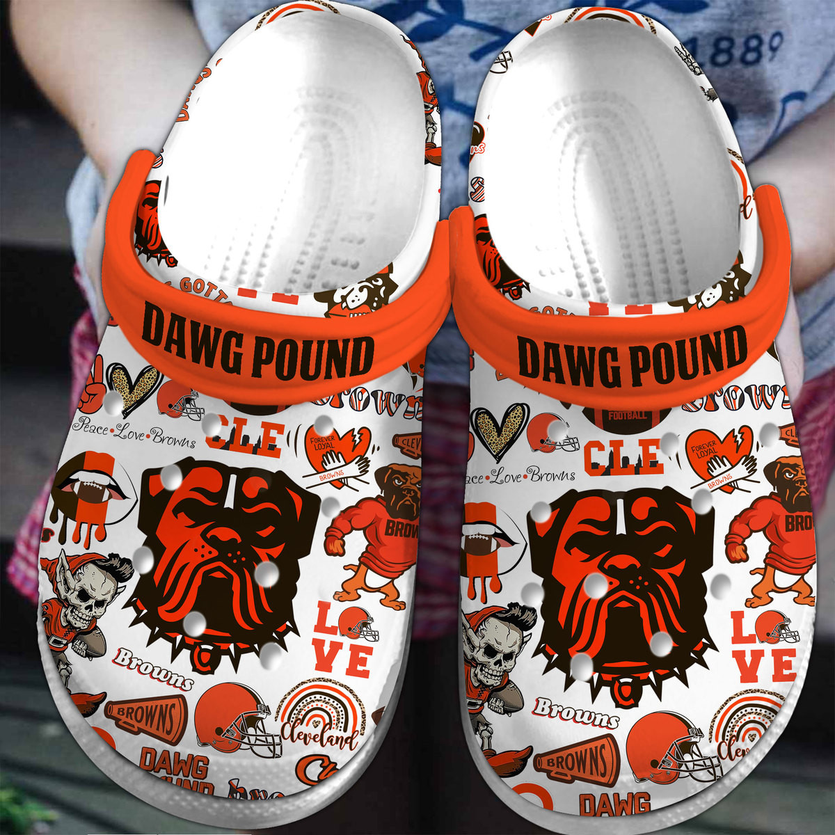 Footwearmerch Cleveland Browns NFL Sport Crocs Crocband Clogs Shoes Comfortable For Men Women and Kids