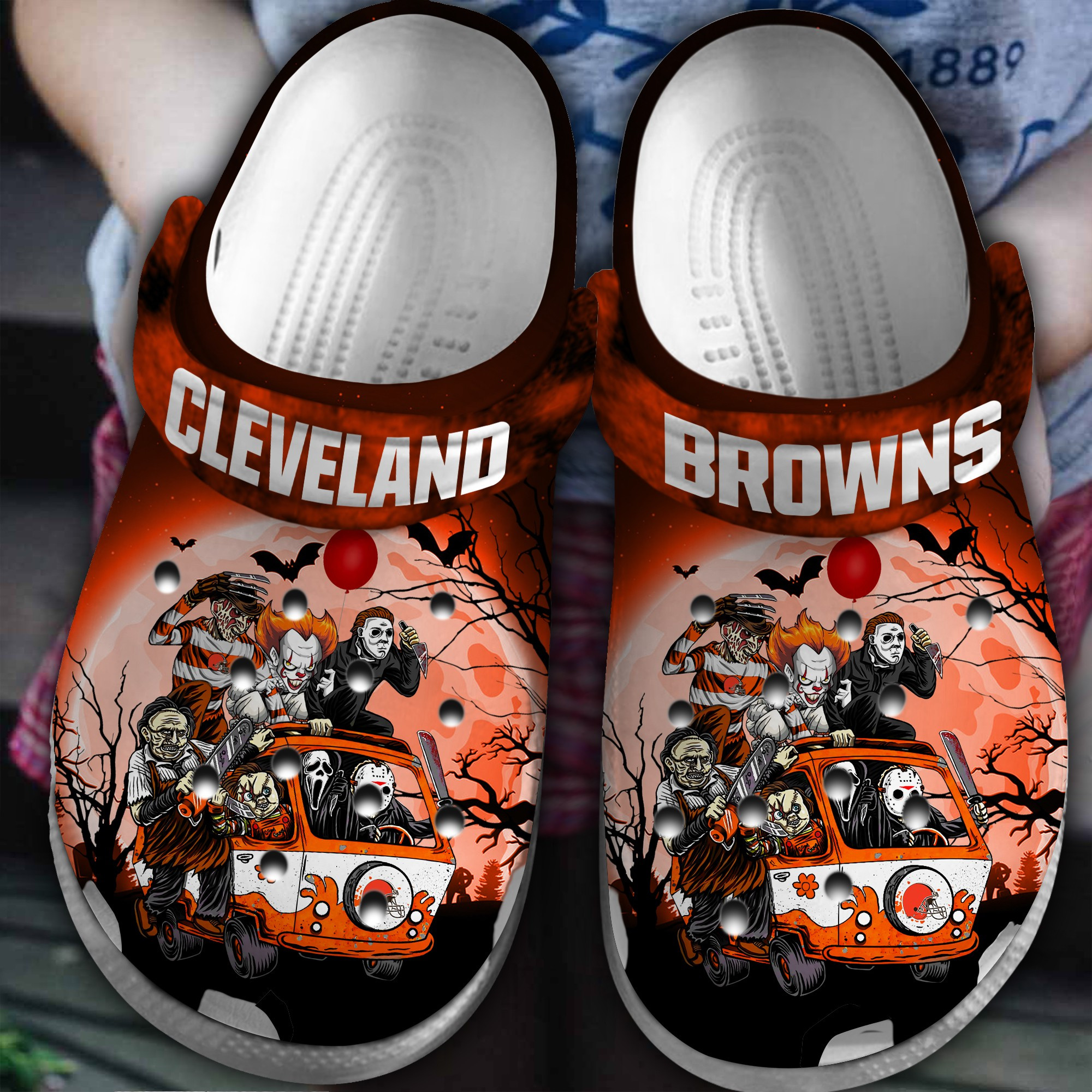 Footwearmerch Cleveland Browns NFL Sport Crocs Crocband Clogs Shoes Comfortable For Men Women and Kids